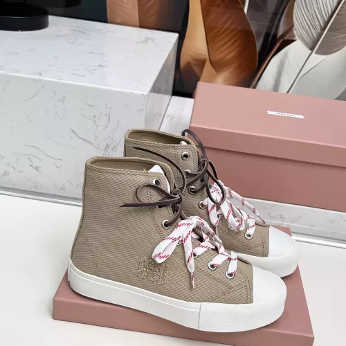 Replica MIU MIU High Tops Shoes For Women #1348501 $96.00 USD for Wholesale