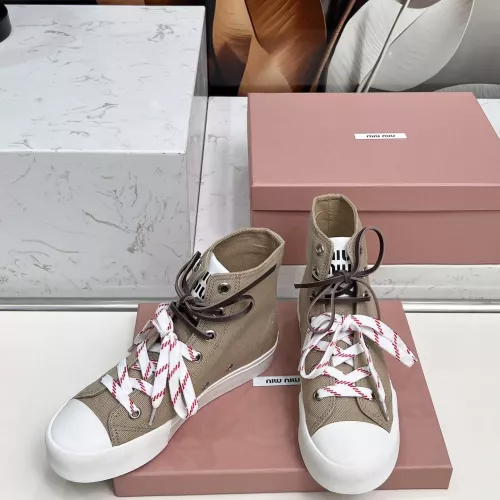Replica MIU MIU High Tops Shoes For Women #1348501 $96.00 USD for Wholesale