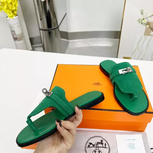 Replica Hermes Slippers For Women #1348681 $85.00 USD for Wholesale