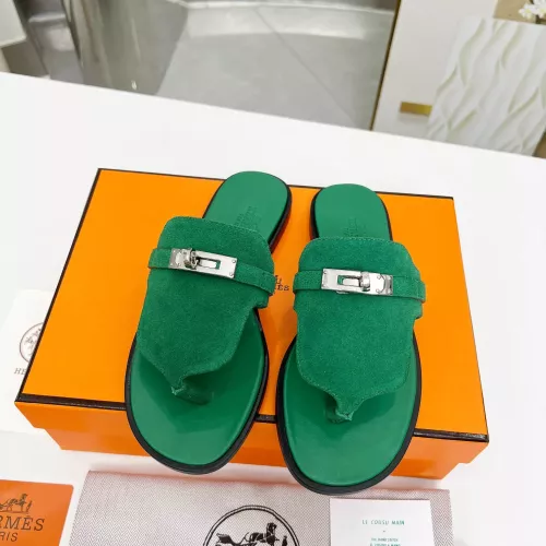 Replica Hermes Slippers For Women #1348681 $85.00 USD for Wholesale
