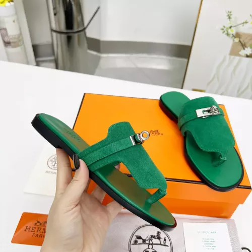 Replica Hermes Slippers For Women #1348681 $85.00 USD for Wholesale