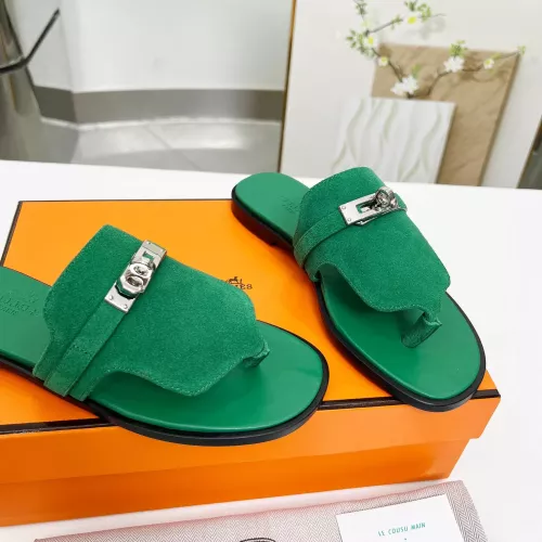 Replica Hermes Slippers For Women #1348681 $85.00 USD for Wholesale