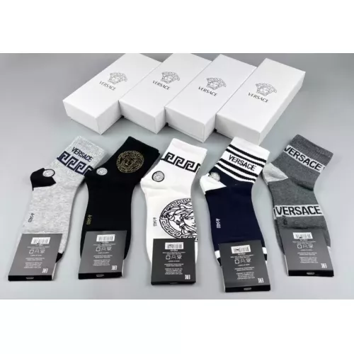 Wholesale Versace Socks For Men #1349591 $25.00 USD, Wholesale Quality Replica Versace Socks