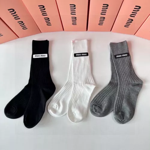 Wholesale MIU MIU Socks #1349592 $32.00 USD, Wholesale Quality Replica MIU MIU Socks