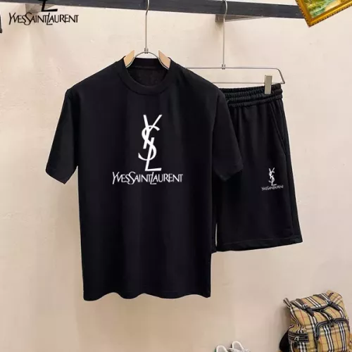 Wholesale Yves Saint Laurent YSL Tracksuits Short Sleeved For Men #1350516 $48.00 USD, Wholesale Quality Replica Yves Saint Laurent YSL Tracksuits