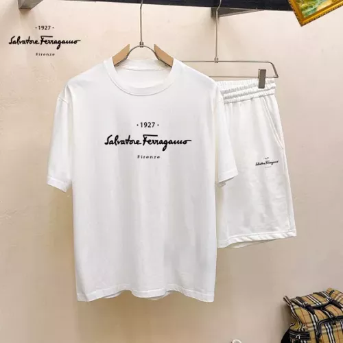Wholesale Salvatore Ferragamo Tracksuits Short Sleeved For Men #1350533 $48.00 USD, Wholesale Quality Replica Salvatore Ferragamo Tracksuits