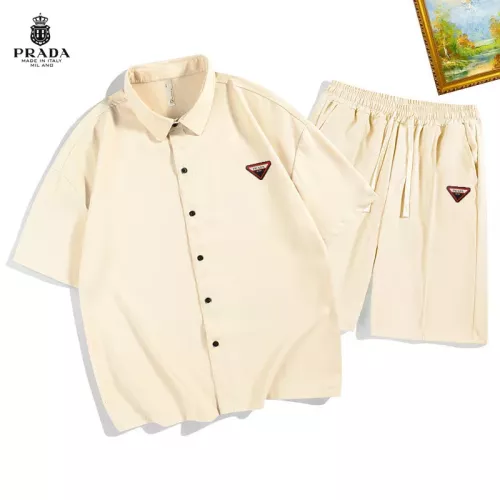 Wholesale Prada Tracksuits Short Sleeved For Men #1350594 $48.00 USD, Wholesale Quality Replica Prada Tracksuits