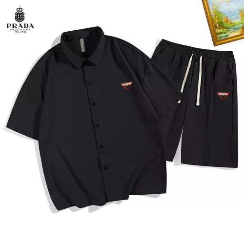 Wholesale Prada Tracksuits Short Sleeved For Men #1350596 $48.00 USD, Wholesale Quality Replica Prada Tracksuits