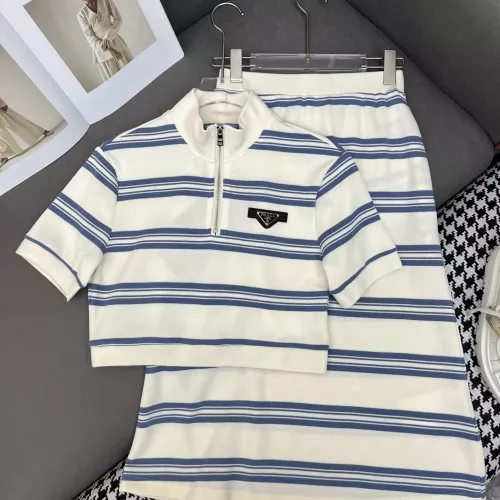 Wholesale Prada Tracksuits Short Sleeved For Women #1350854 $100.00 USD, Wholesale Quality Replica Prada Tracksuits