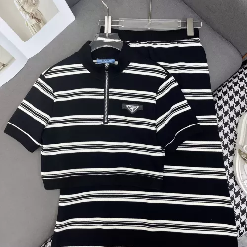 Wholesale Prada Tracksuits Short Sleeved For Women #1350855 $100.00 USD, Wholesale Quality Replica Prada Tracksuits