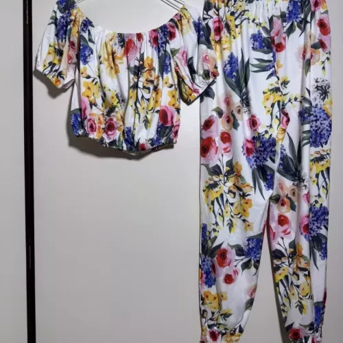 Wholesale Dolce &amp; Gabbana D&amp;G Tracksuits Short Sleeved For Women #1350892 $100.00 USD, Wholesale Quality Replica Dolce &amp; Gabbana D&amp;G Tracksuits