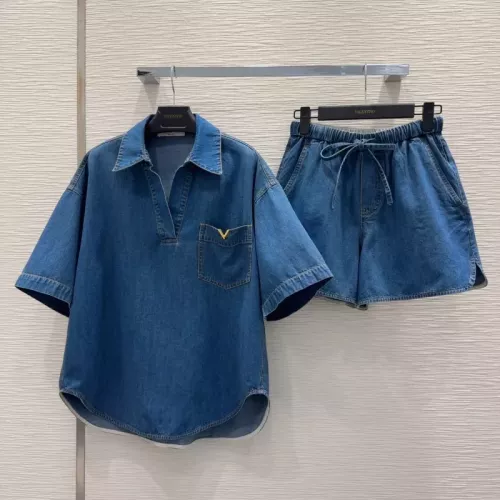 Wholesale Valentino Tracksuits Short Sleeved For Women #1350906 $85.00 USD, Wholesale Quality Replica Valentino Tracksuits