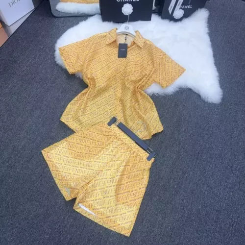 Wholesale Fendi Tracksuits Short Sleeved For Women #1350956 $76.00 USD, Wholesale Quality Replica Fendi Tracksuits