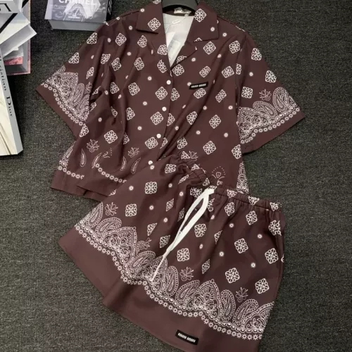 Wholesale MIU MIU Tracksuits Short Sleeved For Women #1350971 $80.00 USD, Wholesale Quality Replica MIU MIU Tracksuits