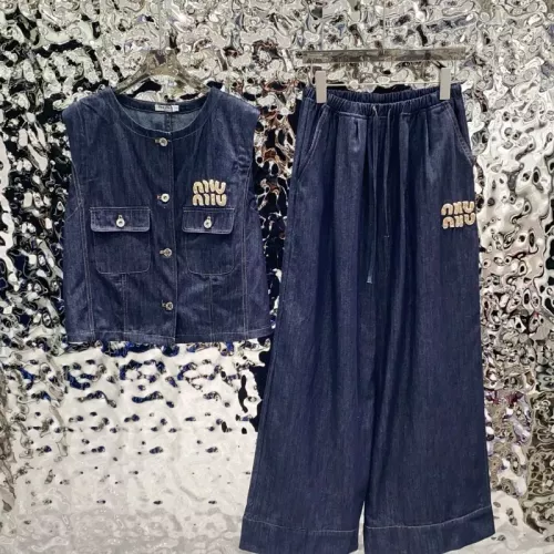 Wholesale MIU MIU Tracksuits Sleeveless For Women #1350974 $92.00 USD, Wholesale Quality Replica MIU MIU Tracksuits