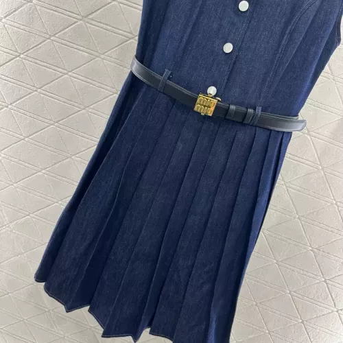 Replica MIU MIU Dresses Sleeveless For Women #1351077 $76.00 USD for Wholesale