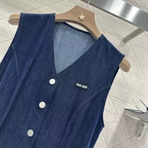 Replica MIU MIU Dresses Sleeveless For Women #1351077 $76.00 USD for Wholesale