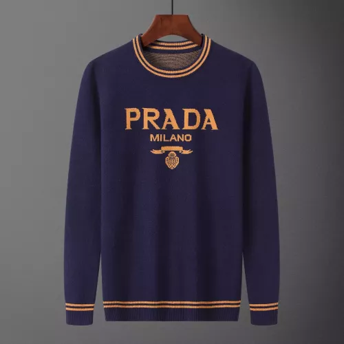 Wholesale Prada Sweaters Long Sleeved For Men #1351124 $42.00 USD, Wholesale Quality Replica Prada Sweaters