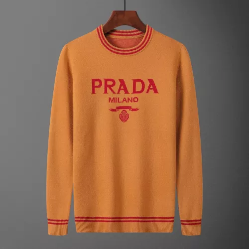 Wholesale Prada Sweaters Long Sleeved For Men #1351125 $42.00 USD, Wholesale Quality Replica Prada Sweaters