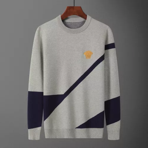 Wholesale Versace Sweaters Long Sleeved For Men #1351126 $42.00 USD, Wholesale Quality Replica Versace Sweaters