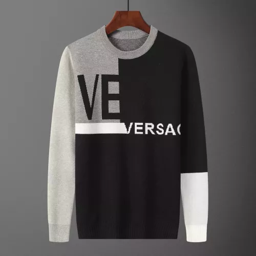 Wholesale Versace Sweaters Long Sleeved For Men #1351129 $42.00 USD, Wholesale Quality Replica Versace Sweaters