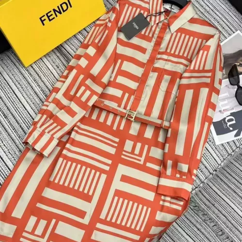 Wholesale Fendi Dresses Long Sleeved For Women #1351222 $85.00 USD, Wholesale Quality Replica Fendi Dresses
