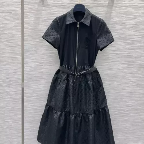 Wholesale Louis Vuitton LV Dresses Short Sleeved For Women #1351231 $85.00 USD, Wholesale Quality Replica Louis Vuitton LV Dresses