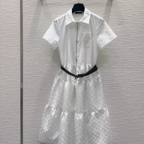 Wholesale Louis Vuitton LV Dresses Short Sleeved For Women #1351232 $85.00 USD, Wholesale Quality Replica Louis Vuitton LV Dresses