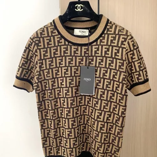 Wholesale Fendi Sweaters Short Sleeved For Women #1351396 $98.00 USD, Wholesale Quality Replica Fendi Sweaters