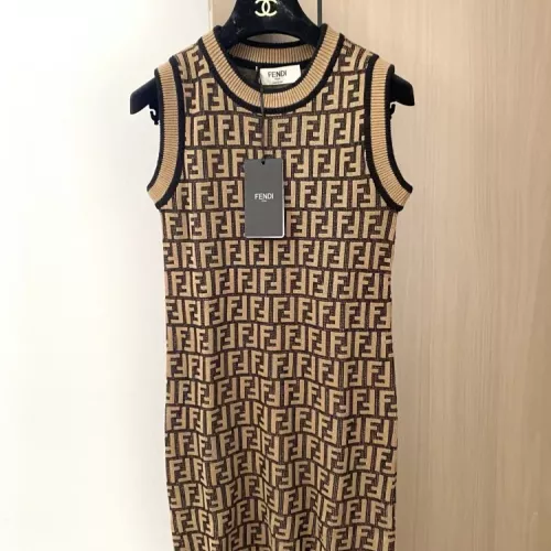 Wholesale Fendi Dresses Sleeveless For Women #1351417 $98.00 USD, Wholesale Quality Replica Fendi Dresses