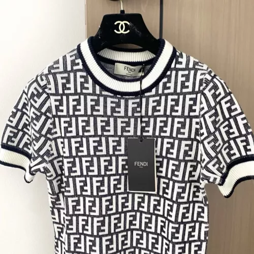 Replica Fendi Dresses Short Sleeved For Women #1351421 $100.00 USD for Wholesale