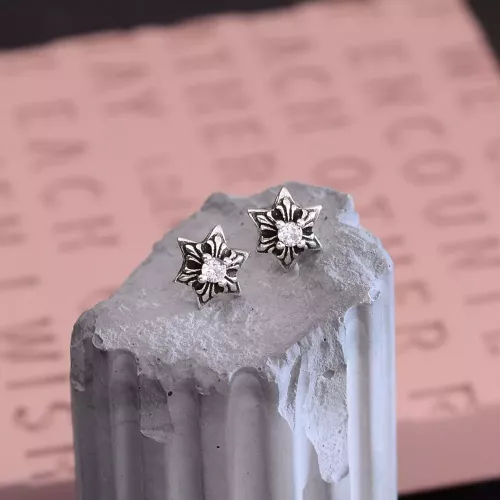 Wholesale Chrome Hearts Earrings #1351708 $29.00 USD, Wholesale Quality Replica Chrome Hearts Earrings