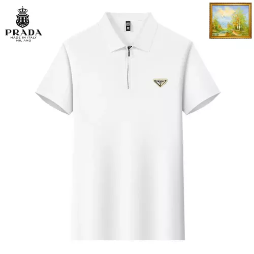 Wholesale Prada T-Shirts Short Sleeved For Men #1353584 $34.00 USD, Wholesale Quality Replica Prada T-Shirts