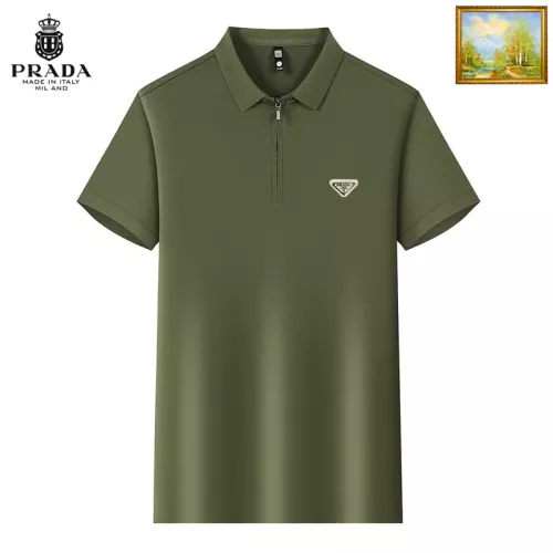 Wholesale Prada T-Shirts Short Sleeved For Men #1353586 $34.00 USD, Wholesale Quality Replica Prada T-Shirts