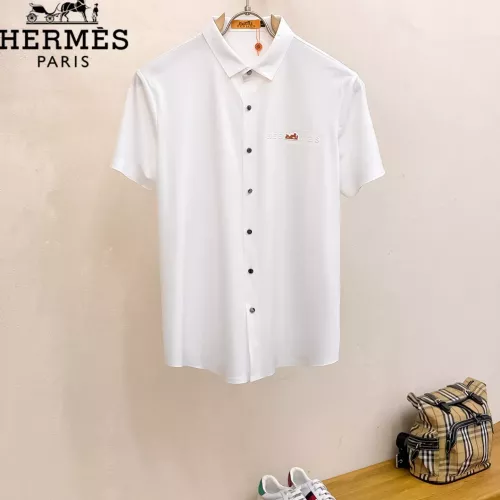 Wholesale Hermes Shirts Short Sleeved For Men #1353864 $52.00 USD, Wholesale Quality Replica Hermes Shirts