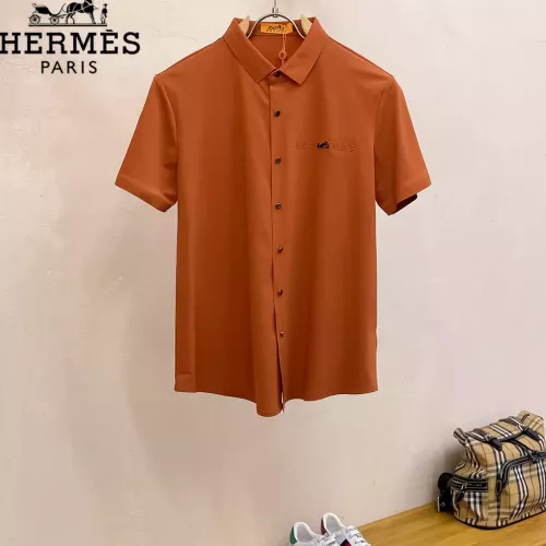 Wholesale Hermes Shirts Short Sleeved For Men #1353865 $52.00 USD, Wholesale Quality Replica Hermes Shirts