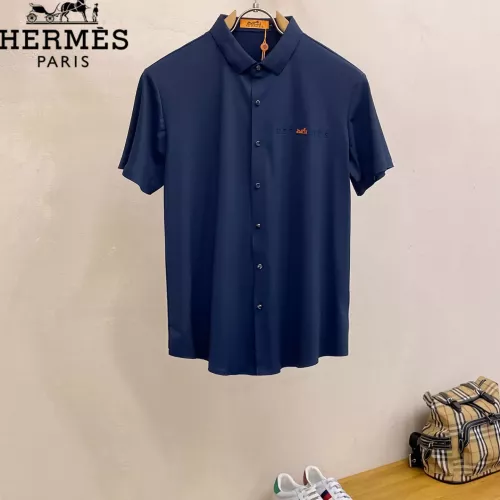 Wholesale Hermes Shirts Short Sleeved For Men #1353866 $52.00 USD, Wholesale Quality Replica Hermes Shirts