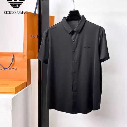 Wholesale Armani Shirts Short Sleeved For Men #1353870 $52.00 USD, Wholesale Quality Replica Armani Shirts