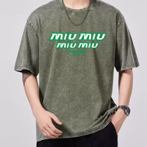 Wholesale MIU MIU T-Shirts Short Sleeved For Men #1354182 $45.00 USD, Wholesale Quality Replica MIU MIU T-Shirts
