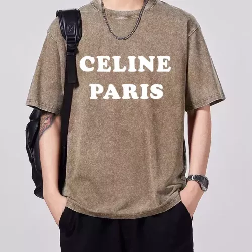 Wholesale Celine T-Shirts Short Sleeved For Men #1354185 $45.00 USD, Wholesale Quality Replica Celine T-Shirts