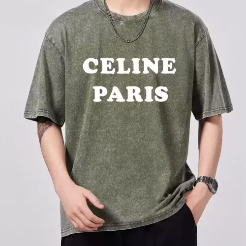 Wholesale Celine T-Shirts Short Sleeved For Men #1354186 $45.00 USD, Wholesale Quality Replica Celine T-Shirts