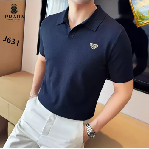 Wholesale Prada T-Shirts Short Sleeved For Men #1354392 $42.00 USD, Wholesale Quality Replica Prada T-Shirts