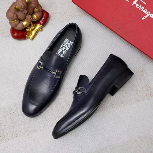 Wholesale Salvatore Ferragamo Leather Shoes For Men #1355584 $88.00 USD, Wholesale Quality Replica Salvatore Ferragamo Leather Shoes