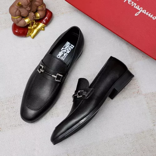 Wholesale Salvatore Ferragamo Leather Shoes For Men #1355586 $88.00 USD, Wholesale Quality Replica Salvatore Ferragamo Leather Shoes