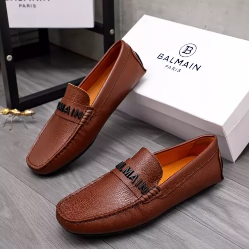 Wholesale Balmain Leather Shoes For Men #1355588 $76.00 USD, Wholesale Quality Replica Balmain Leather Shoes