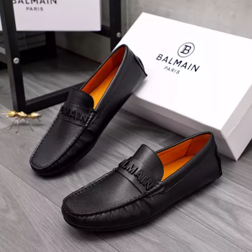 Wholesale Balmain Leather Shoes For Men #1355589 $76.00 USD, Wholesale Quality Replica Balmain Leather Shoes