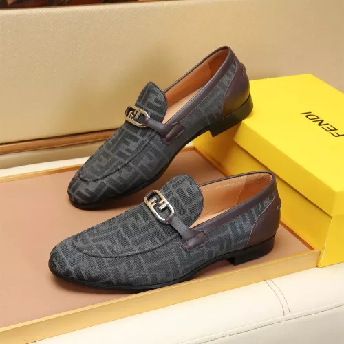 Wholesale Fendi Leather Shoes For Men #1355820 $88.00 USD, Wholesale Quality Replica Fendi Leather Shoes