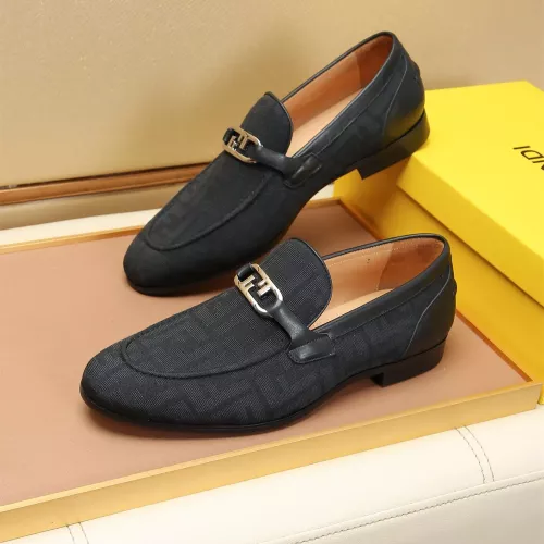 Wholesale Fendi Leather Shoes For Men #1355821 $88.00 USD, Wholesale Quality Replica Fendi Leather Shoes