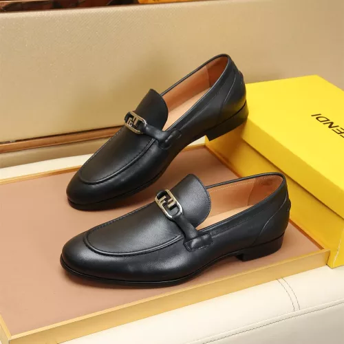 Wholesale Fendi Leather Shoes For Men #1355822 $88.00 USD, Wholesale Quality Replica Fendi Leather Shoes
