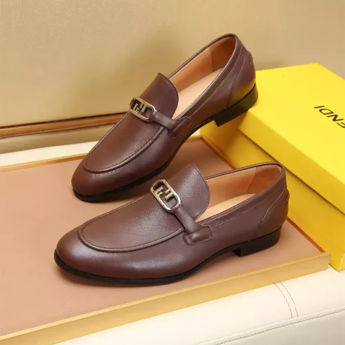 Wholesale Fendi Leather Shoes For Men #1355823 $88.00 USD, Wholesale Quality Replica Fendi Leather Shoes